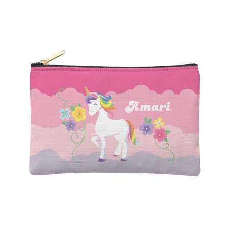 Fun Graphic Zipper Pouch - Unicorn - Small