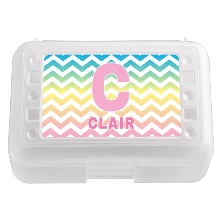 Pretty Pattern  Pencil Case - Rainbow Chevron
