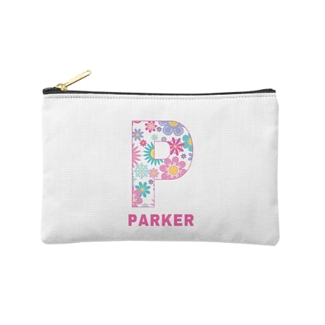 Pretty Pattern Zipper Pouch Flowers - Small