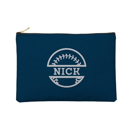 Sporty Fun Zipper Pouch - Blue - Large