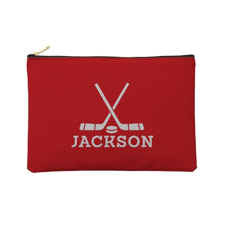 Sporty Fun Zipper Pouch - Red - Large