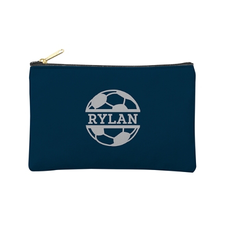 Sporty Fun Zipper Pouch - Blue - Small