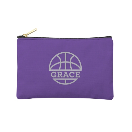 Sporty Fun Zipper Pouch - Purple - Small