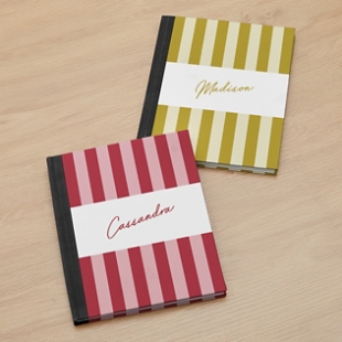 Striped Name Notebook