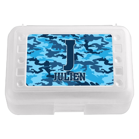 Their Own Name Pencil Case - Blue Camo