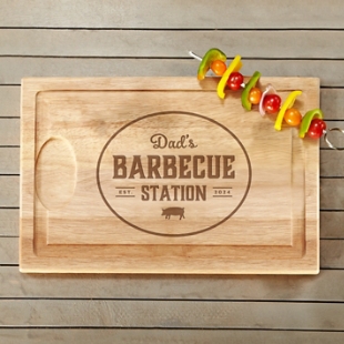 Barbeque Station Maple Wooden Cutting Board