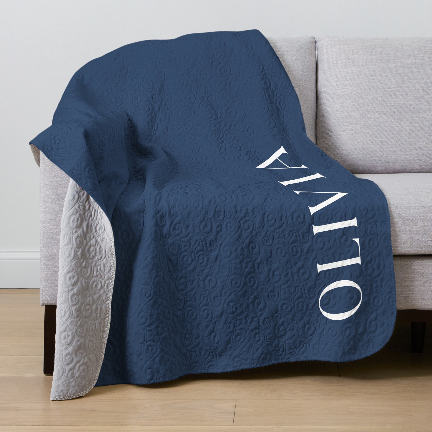 Classic Name Quilted Throw