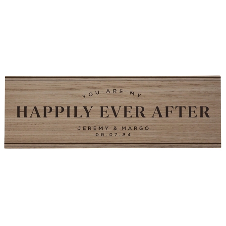 Happily Ever After Canvas - 9x27 Unframed - Black Text