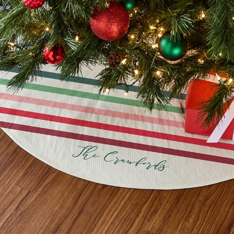 Merry Stripe Quilted Tree Skirt