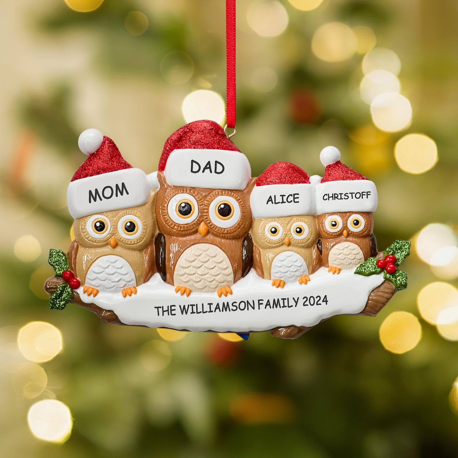 Owl Family Ornament