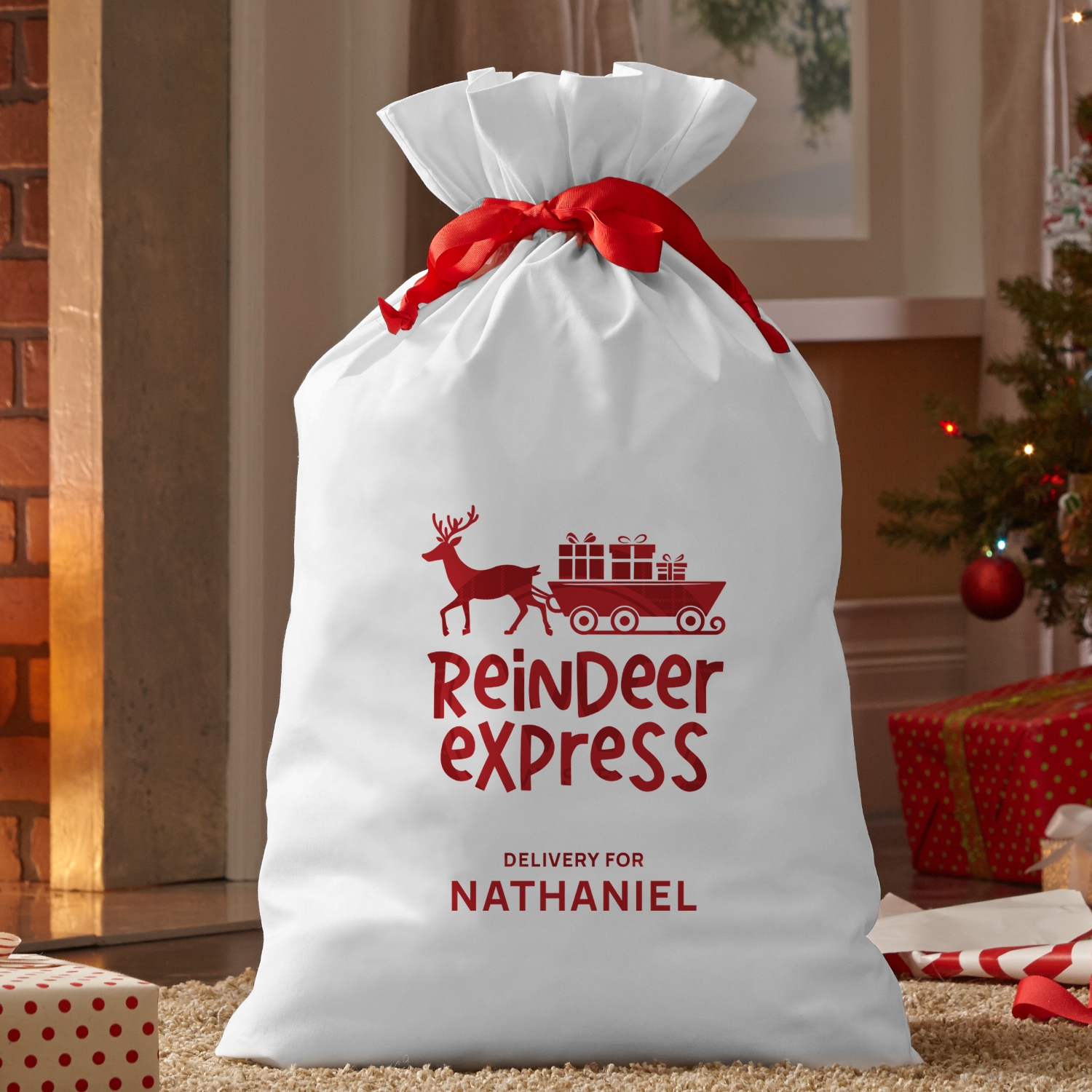 Reindeer Express Oversized Gift Bag