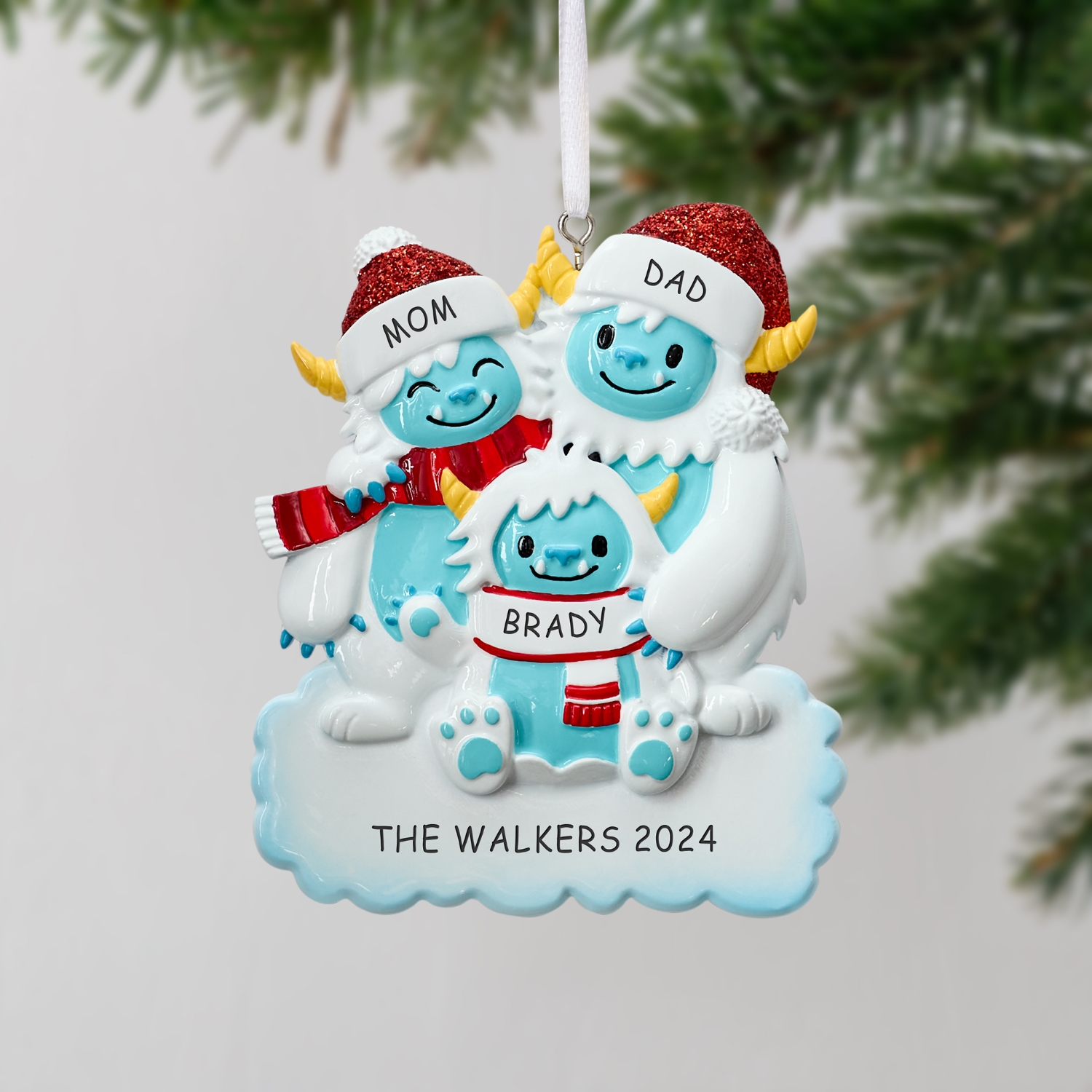 Yeti Family Ornament