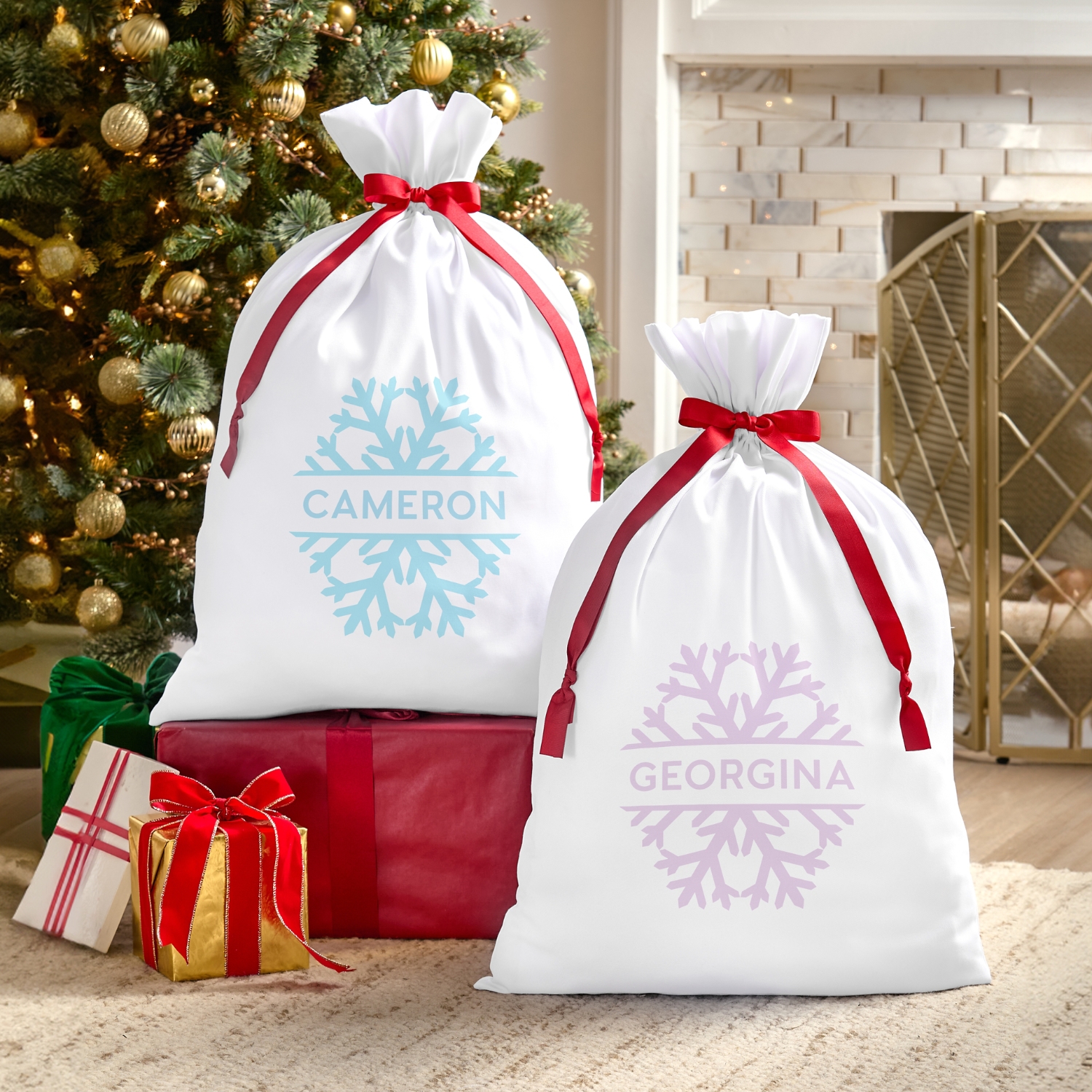 Snowflake Name Oversized Gift Bag