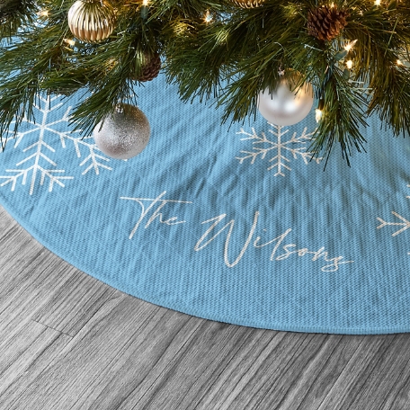 Snowflake Quilted Quilted Tree Skirt