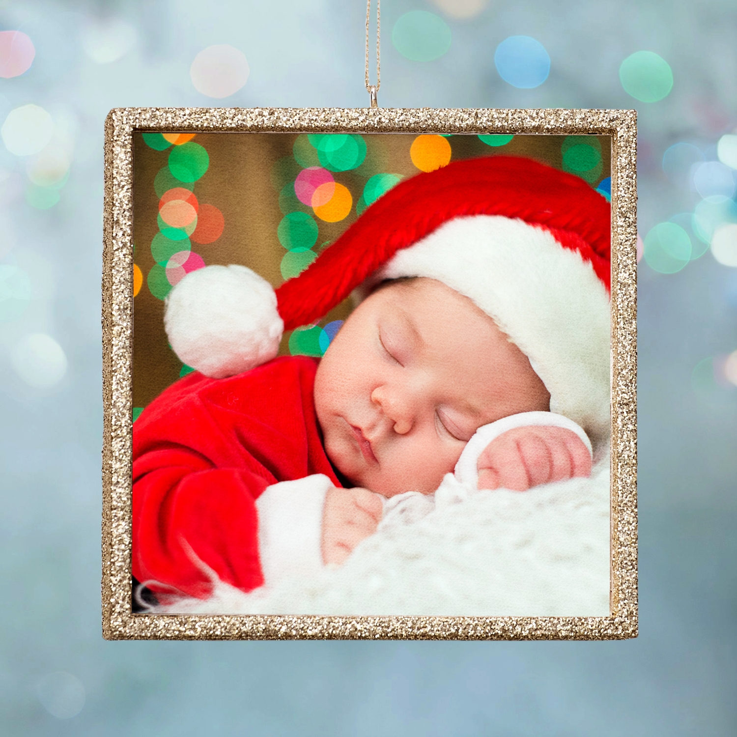 TwinkleBright® LED Favorite Photo Square Ornament