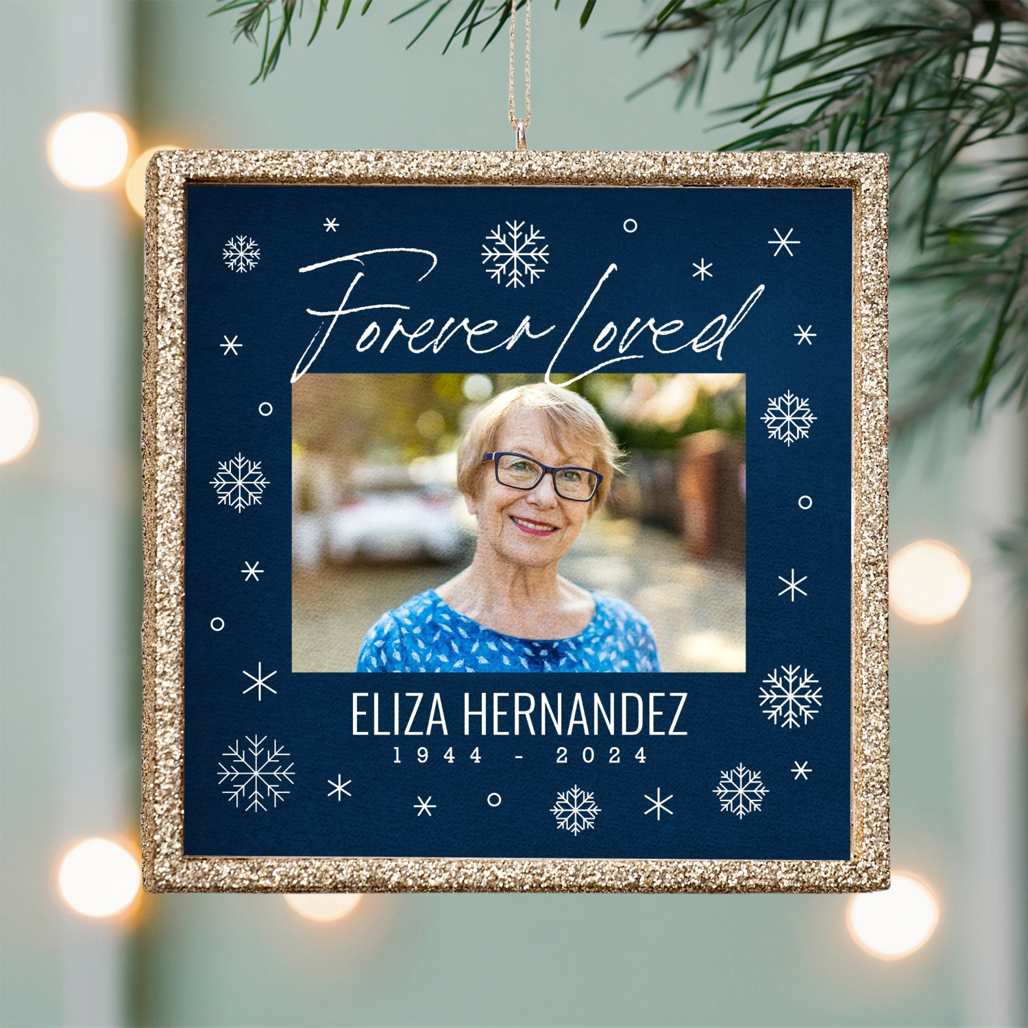 TwinkleBright® Forever Loved Memorial Photo Ornament