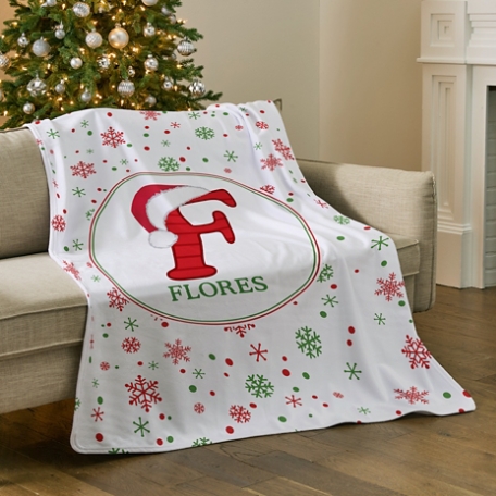 Festive Name Plush Blanket