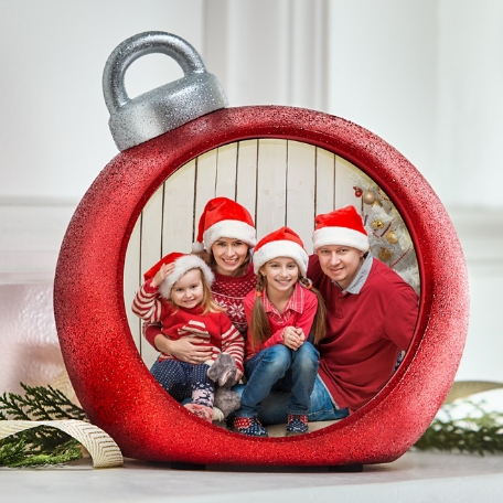 Glitter Light-Up Photo Table Top Ornament