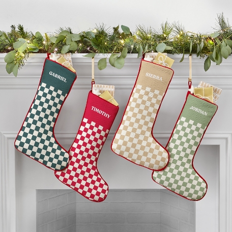 Checkered Holiday Stocking