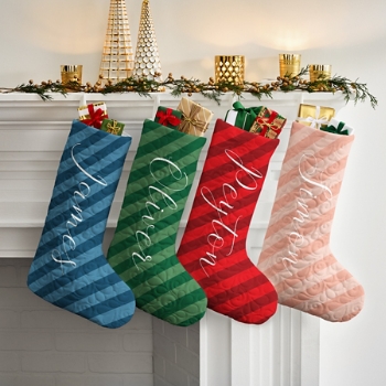 Seasonal Stripes Quilted Stocking