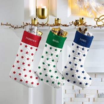Colorful Stars Quilted Stocking