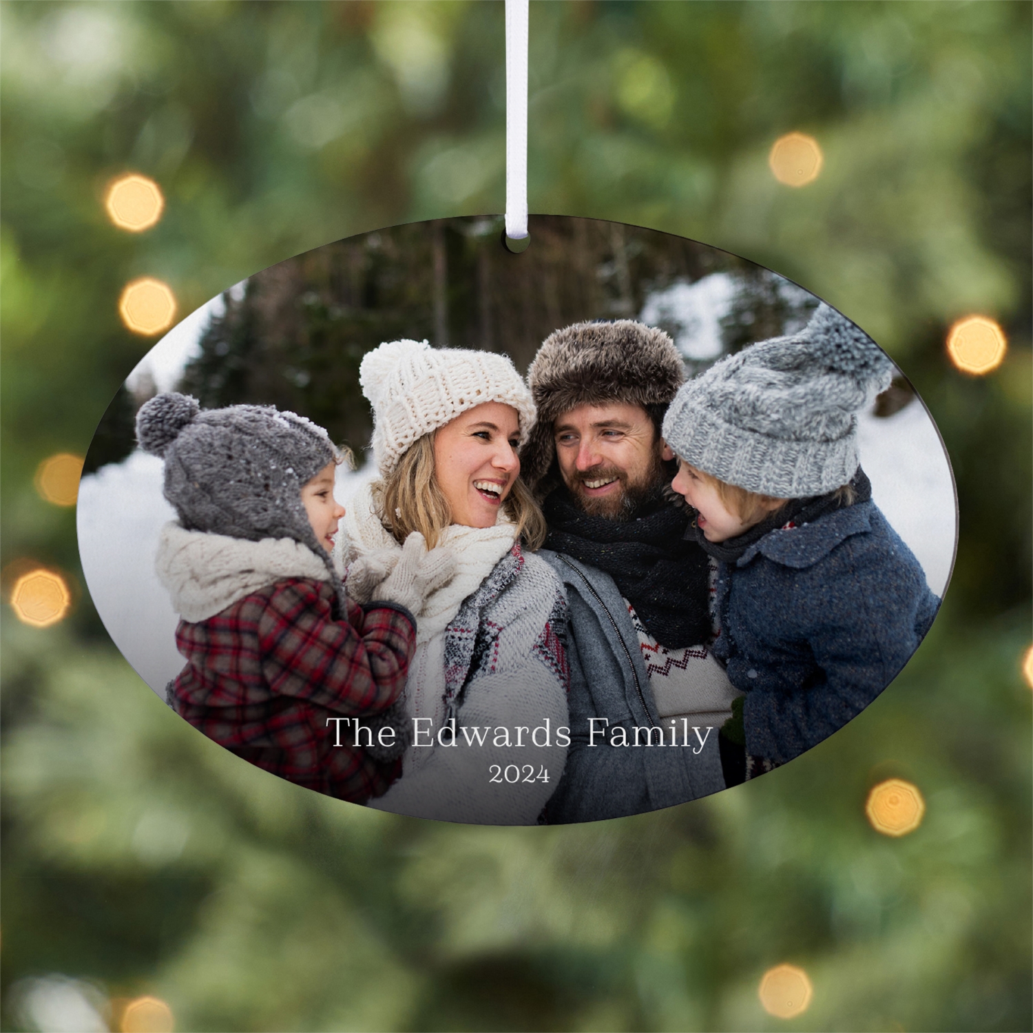 Custom Photo Wood Ornament