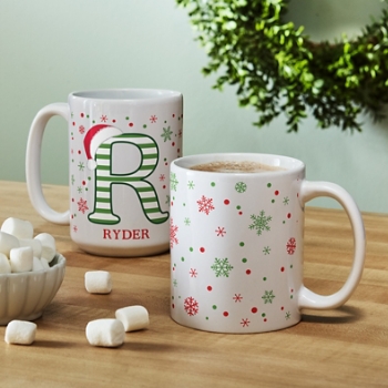 Festive Name Initial Mug