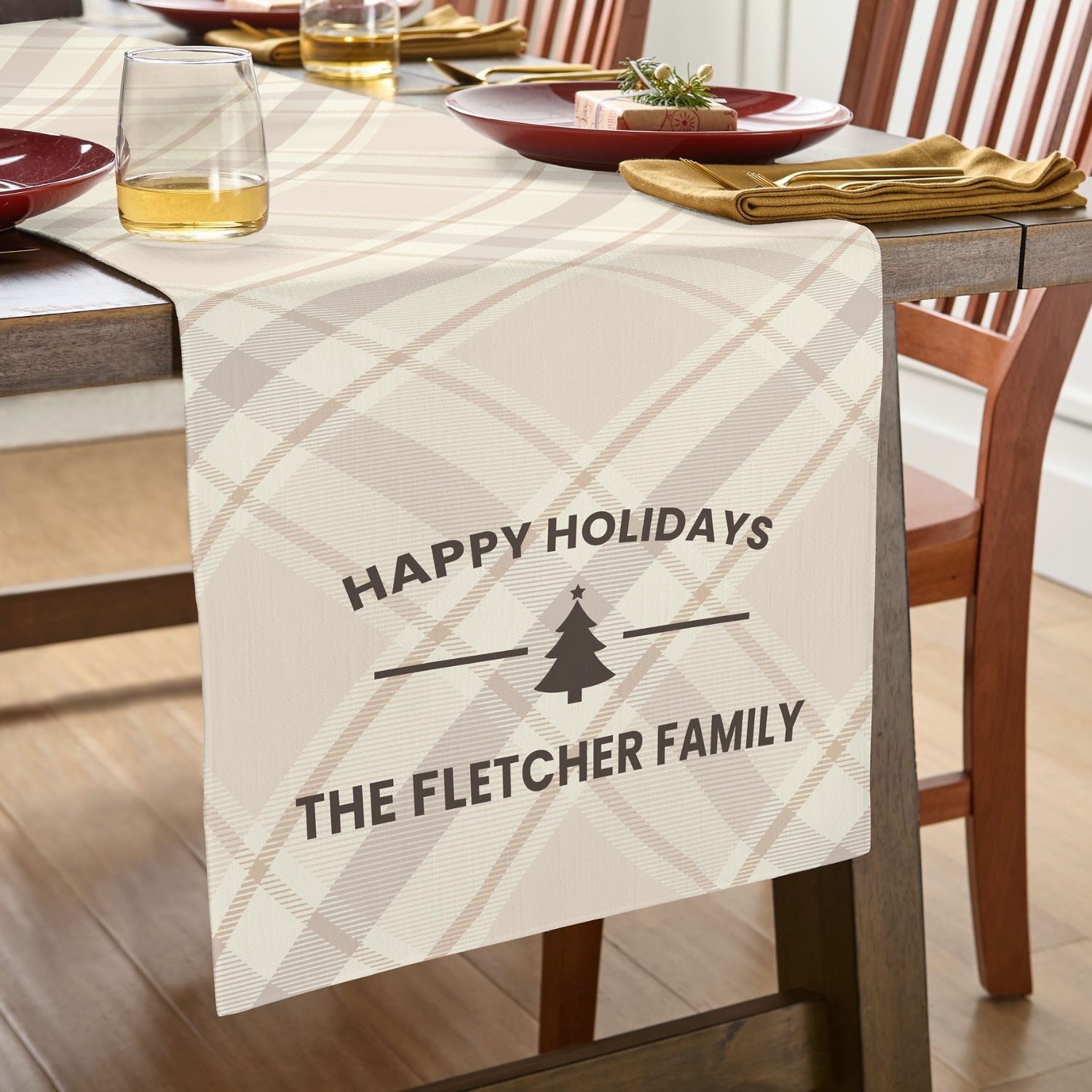 Happy Christmas Table Runner