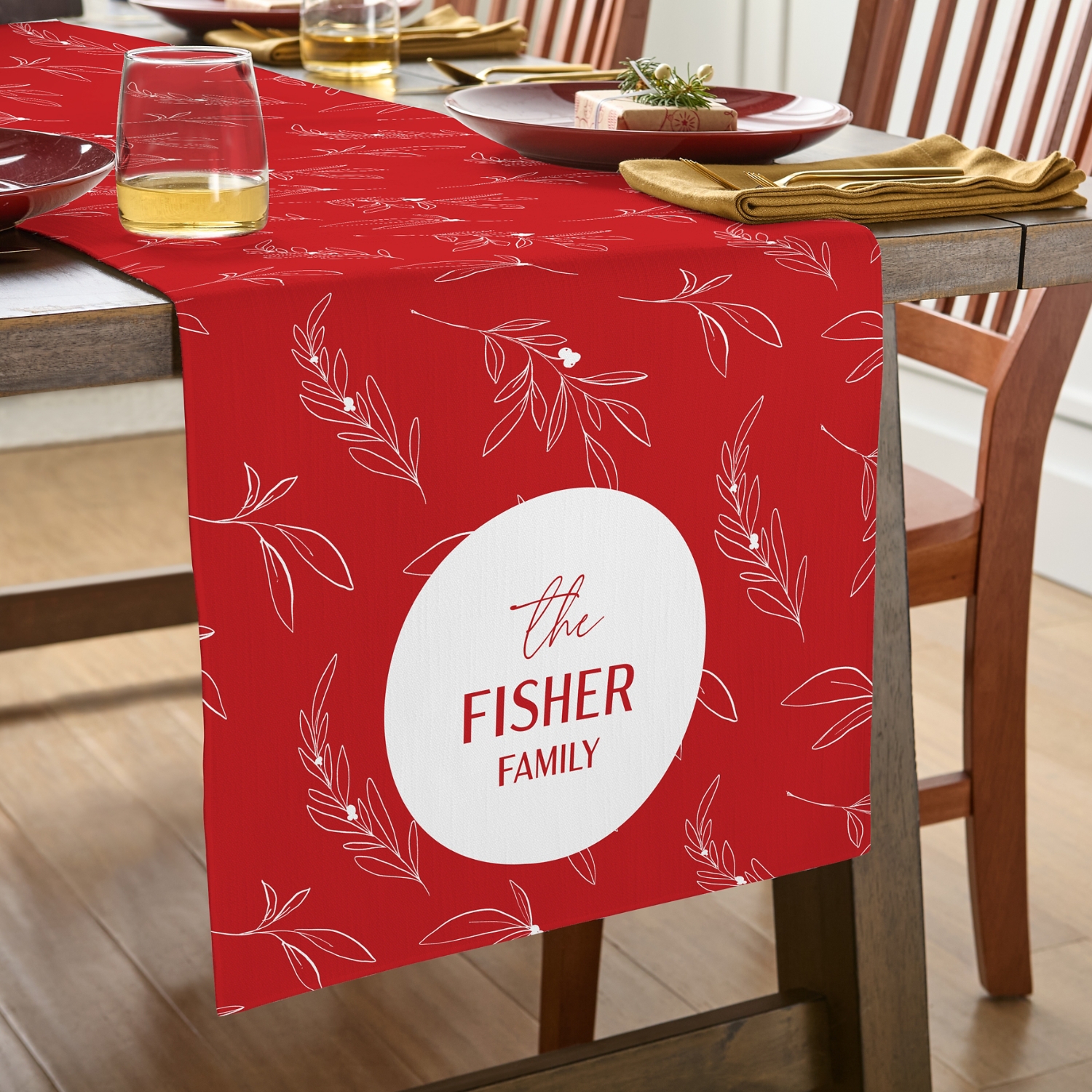 Christmas Foliage Table Runner