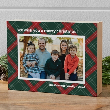 Christmas Wishes Photo Wooden Block