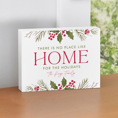 Home for the Christmas Wooden Block