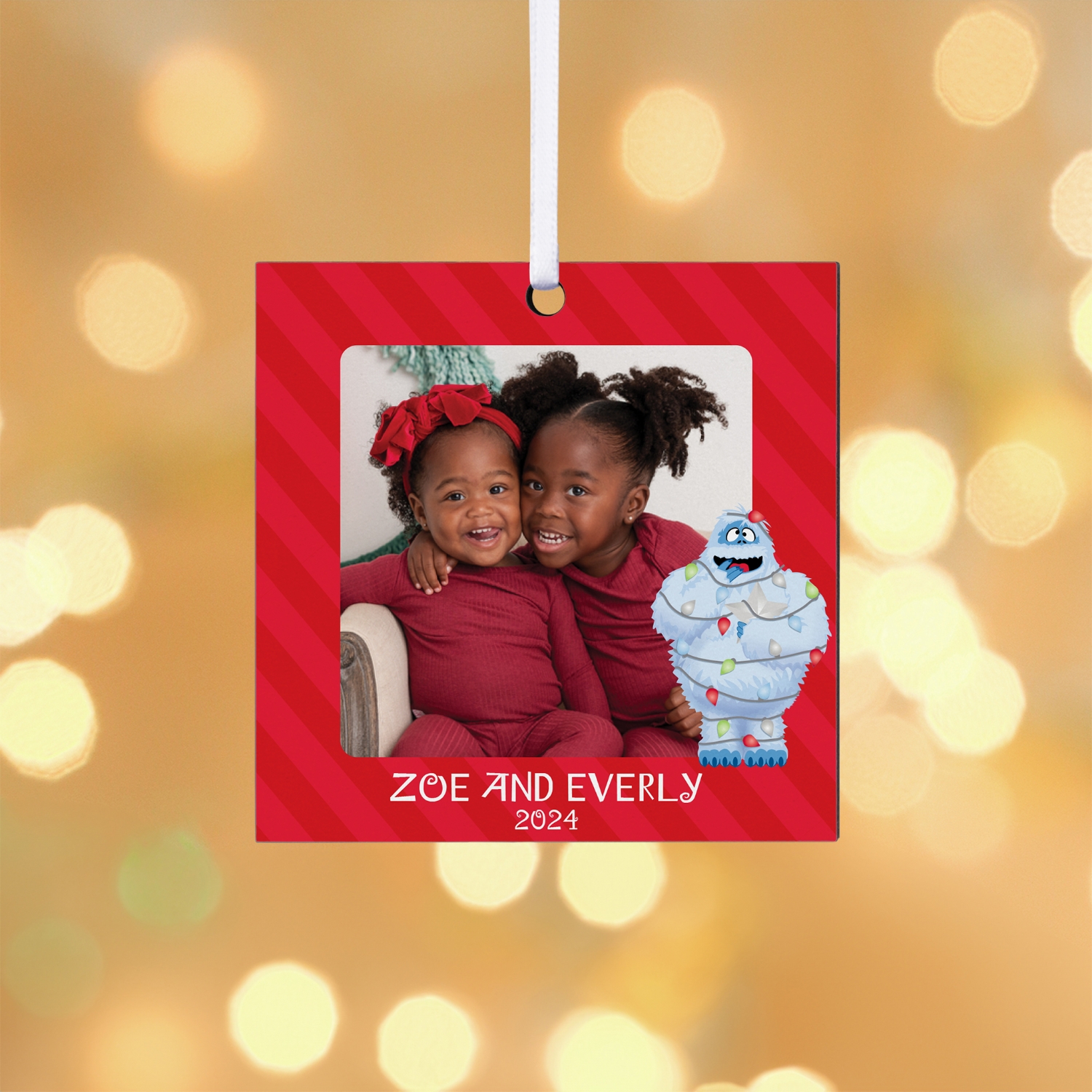 Rudolph® Character Photo Square Ornament