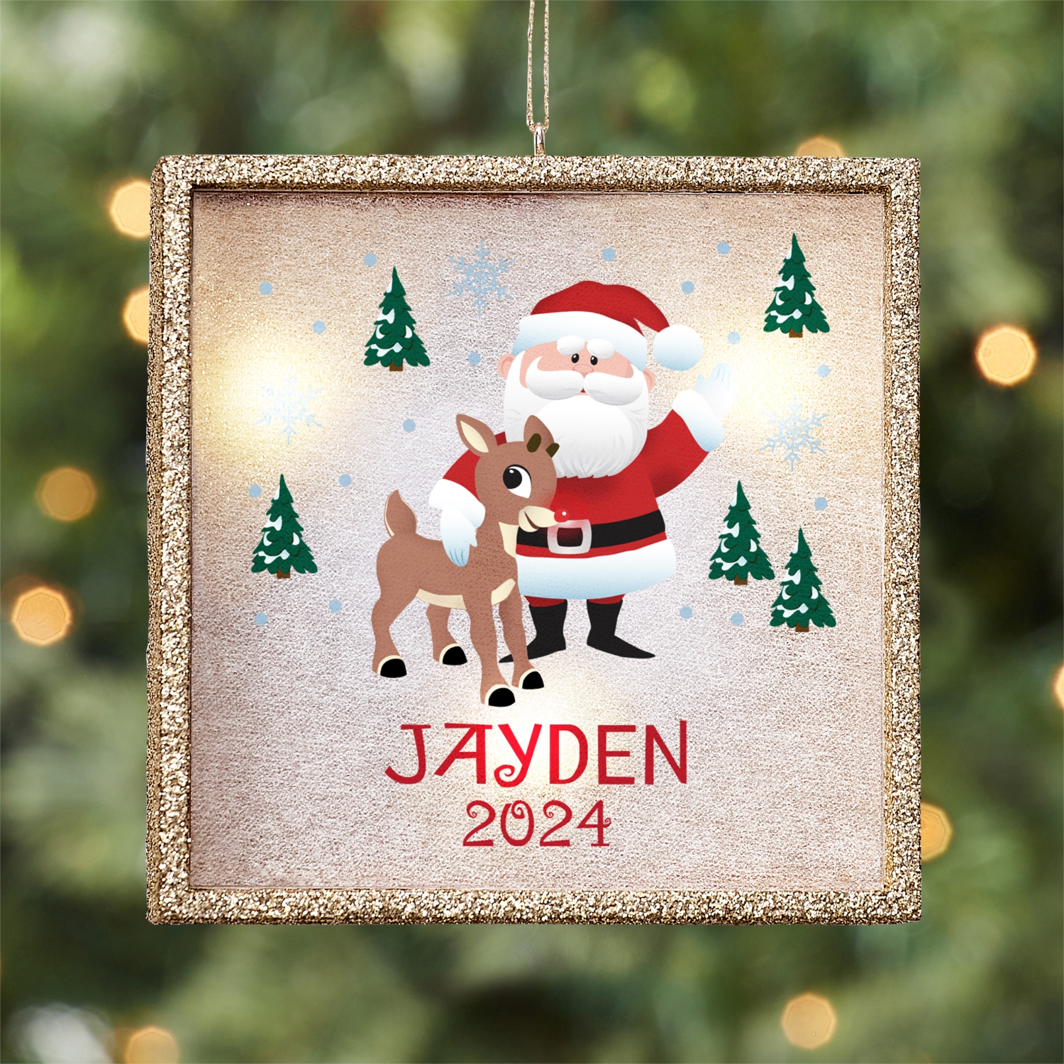 TwinkleBright® Rudolph® & Friends Scenic LED Ornament at Gifts.com