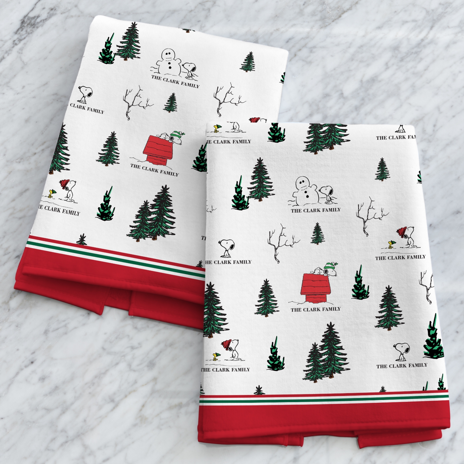 PEANUTS® Winter Snoopy™ All Over Pattern Kitchen Towel