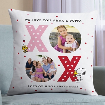 PEANUTS® XOXO Photo Throw Pillow