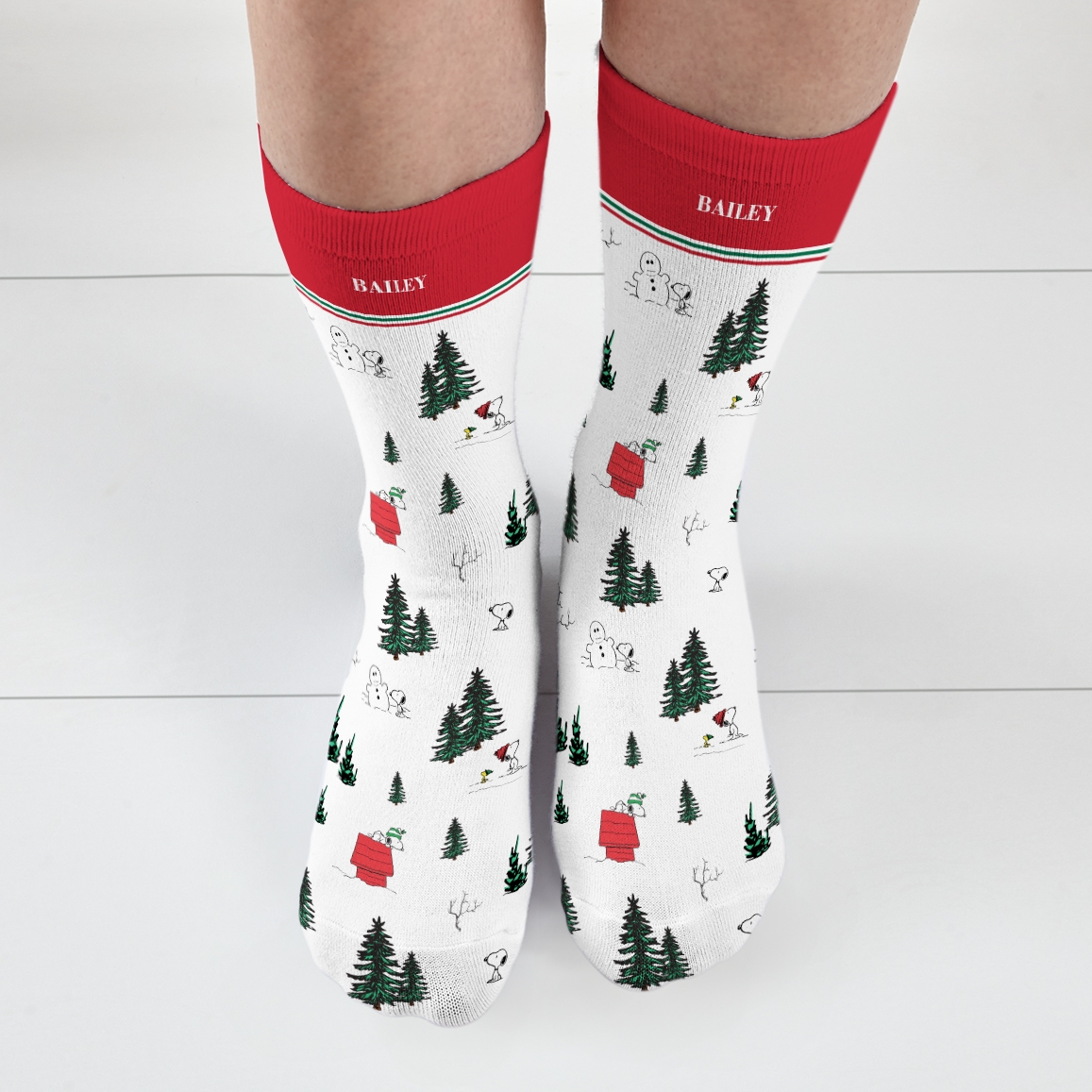 PEANUTS® Winter Snoopy™ All Over Pattern Socks