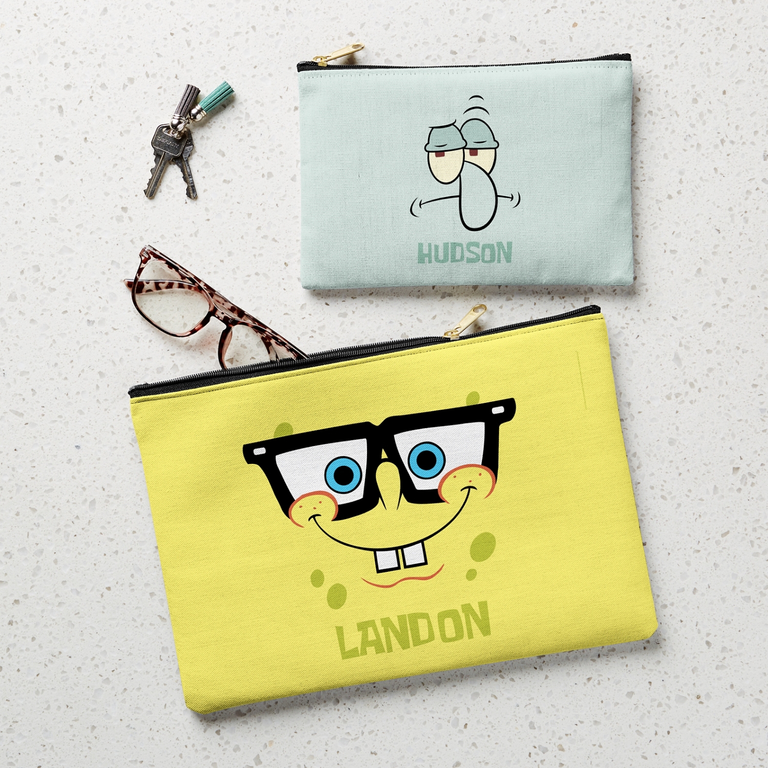 SpongeBob™ SquarePants Big Face Character Zipper Pouch