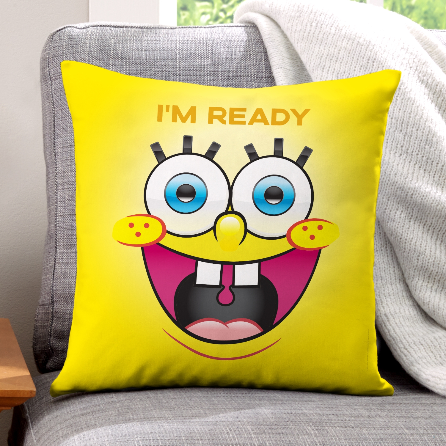 SpongeBob™ SquarePants Yellow Big Face Throw Pillow