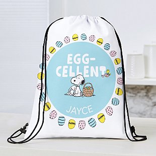 PEANUTS® Egg-Cellent Drawstring Bag