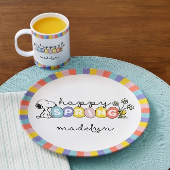 PEANUTS® Happy Spring Personalized Tableware