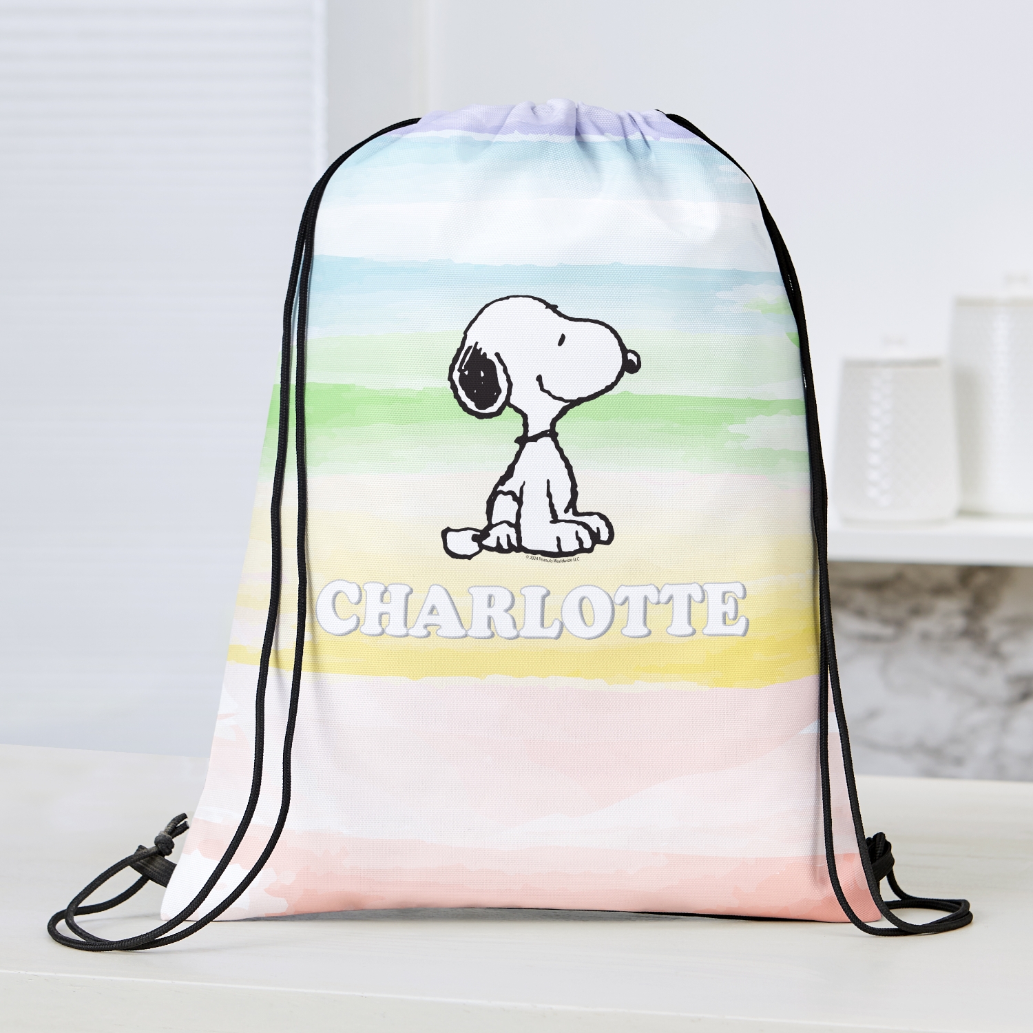 PEANUTS® Rainbow Drawstring Bag