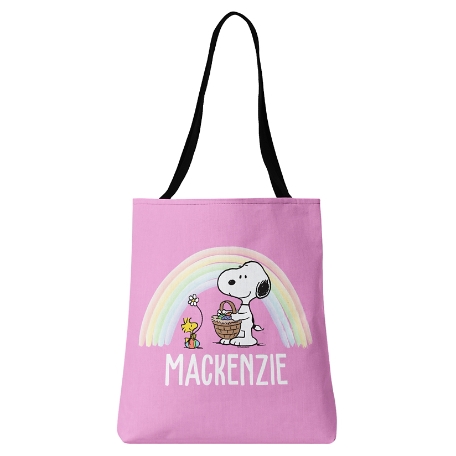 PEANUTS® Snoopy™ & Woodstock Rainbow Tote-Pink