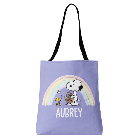 PEANUTS® Snoopy™ & Woodstock Rainbow Tote-Purple