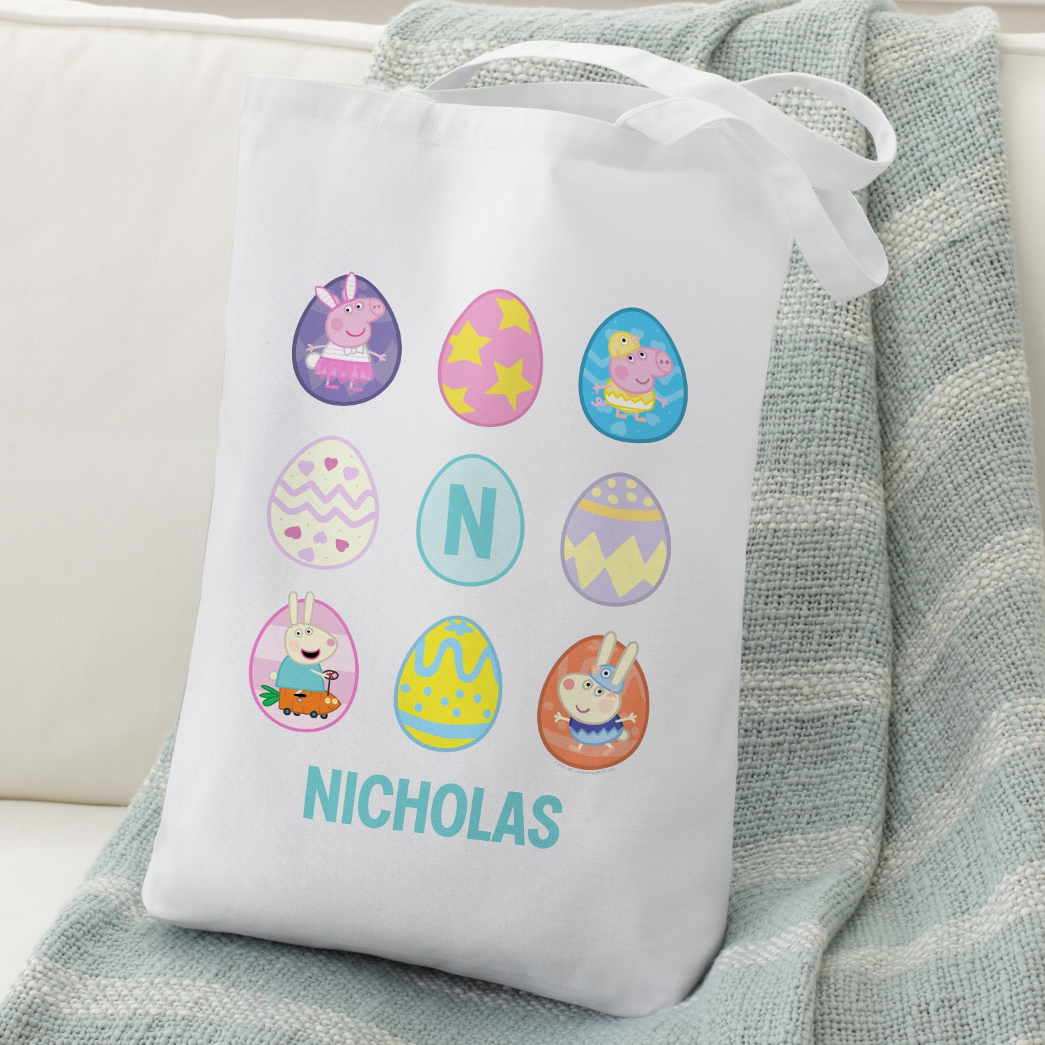 Peppa Pig Easter Eggs Tote Bag