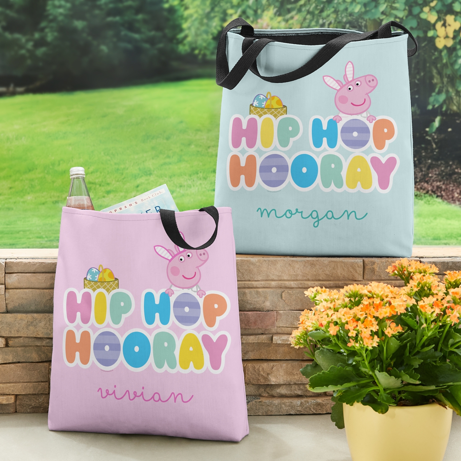 Peppa Pig Hip Hop Hooray Tote Bags