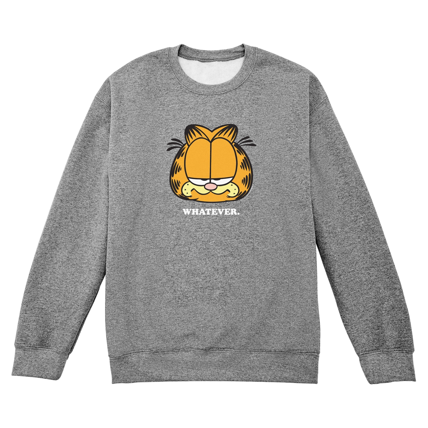 GARFIELD Face Sweatshirt Crew Gray XXL