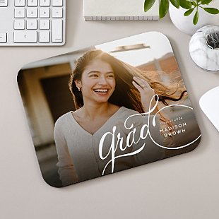 Top of the Class Graduation Photo Rectangle Mouse Pad