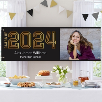 Illuminated Year Graduation Photo Banner