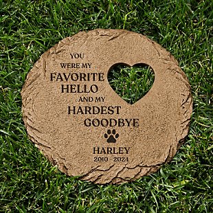 Favourite Hello, Hardest Goodbye Garden Stone