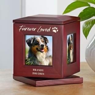 Furever Loved Rotating Photo Pet Urn